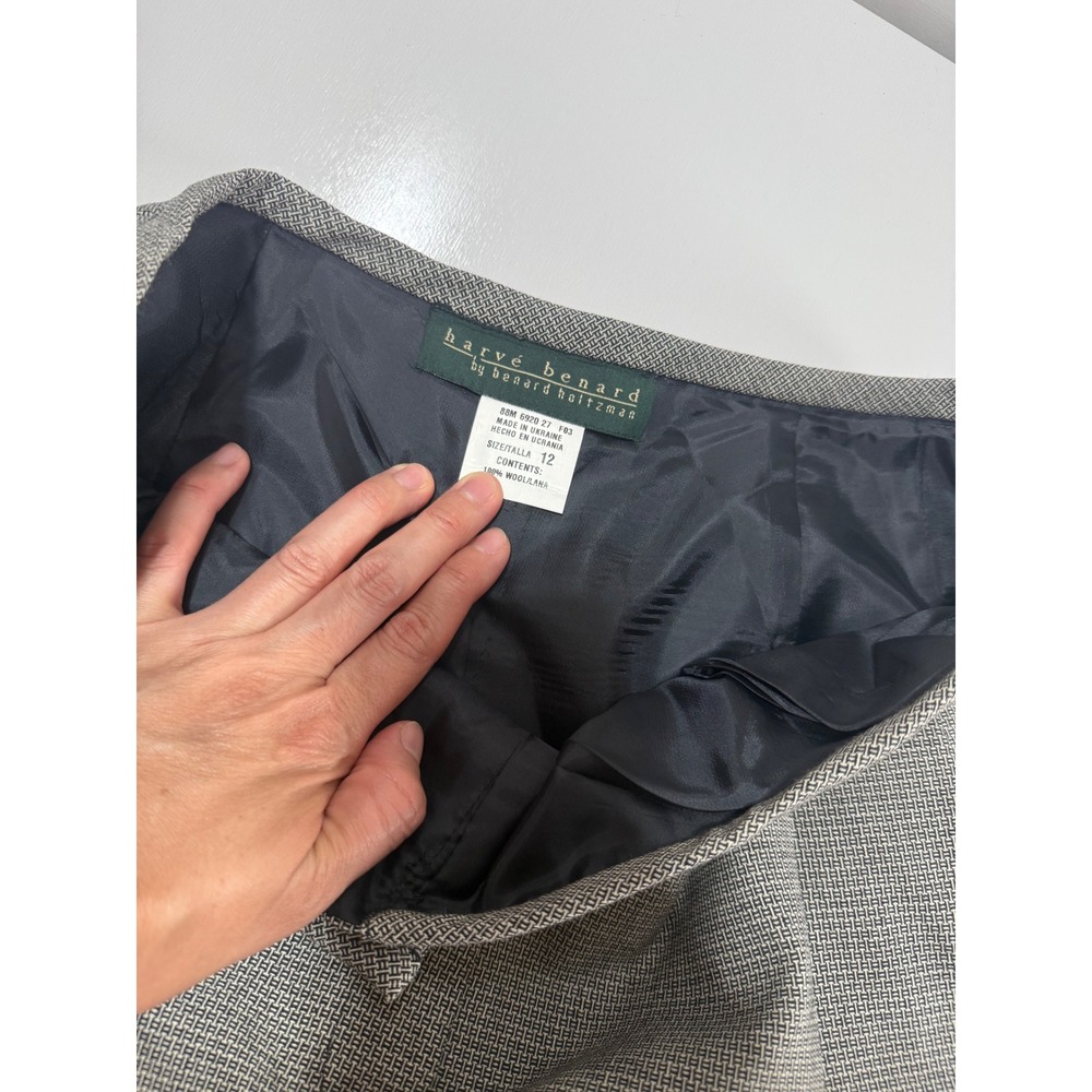 Harve' Benard by Holtzman Women Y2k 100% Wool Pants Business Casual Pleat - Picture 11 of 14